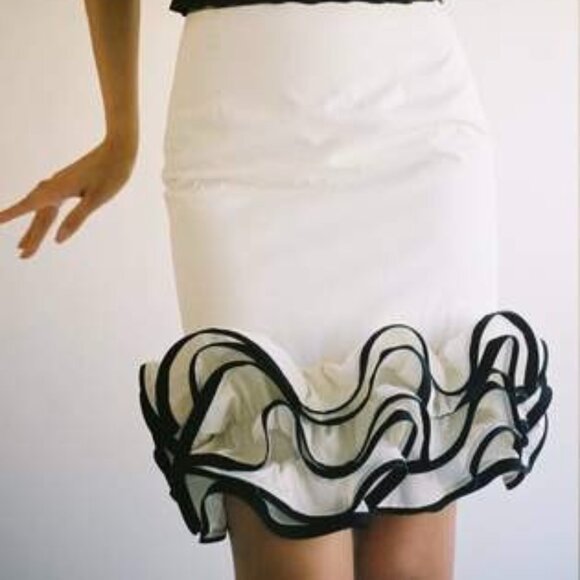 Maryam Nassir Zadeh Reza Skirt White/Black